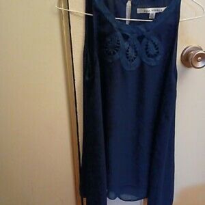 Max Studio Blue Tank Top Size S Small
